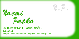 noemi patko business card