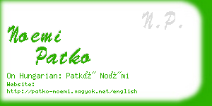 noemi patko business card